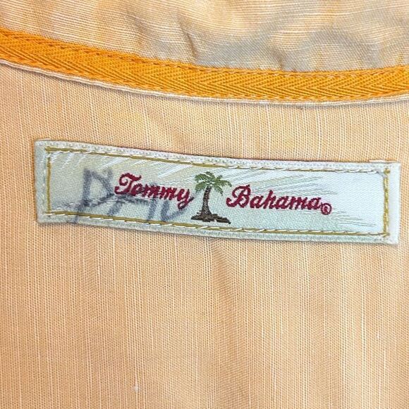 5 for $25🔥Tommy Bahama Orange Long Sleeve Button Front Shirt XL Tall - Picture 3 of 6
